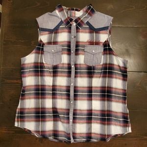 Harley's Davidson Buttondown Sleeveless Tank